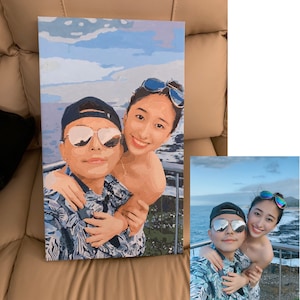 Kit di pittura con i numeri, pittura fotografica personalizzata, pittura personalizzata con i numeri, regalo personalizzato per lei, regalo per lui