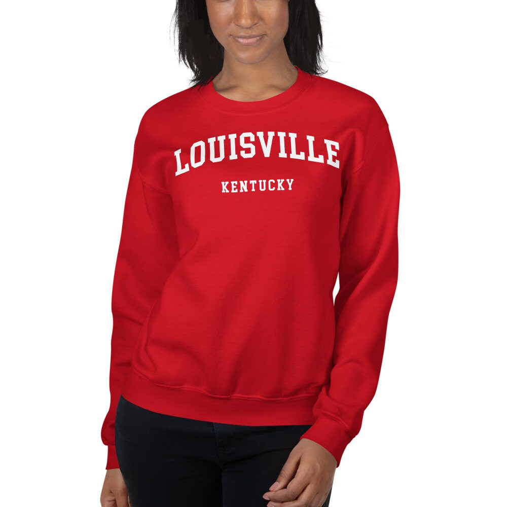 Louisville Sweatshirt Kentucky College Crewneck Sweatshirt Etsy