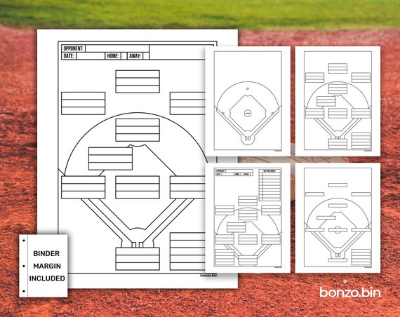 Baseball Lineup Card Player Position Printable Depth Chart | Etsy Uk