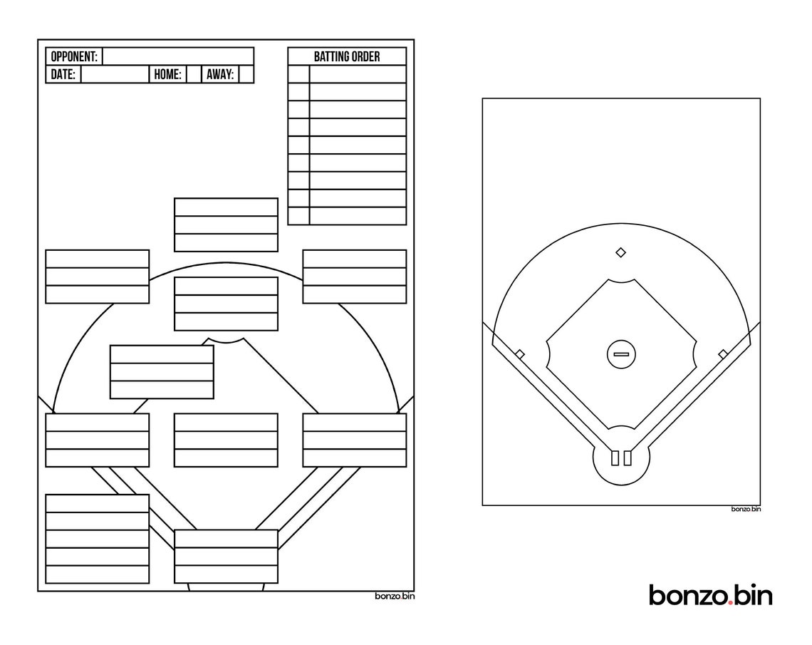 Softball Position Template