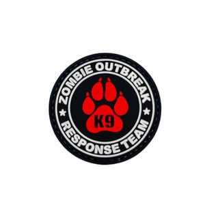 Zombie Outbreak K9 Response Team | Halloween Patches | Easy Attach Dog Patches for Vest and Harness | DIY Halloween Costume Accessory