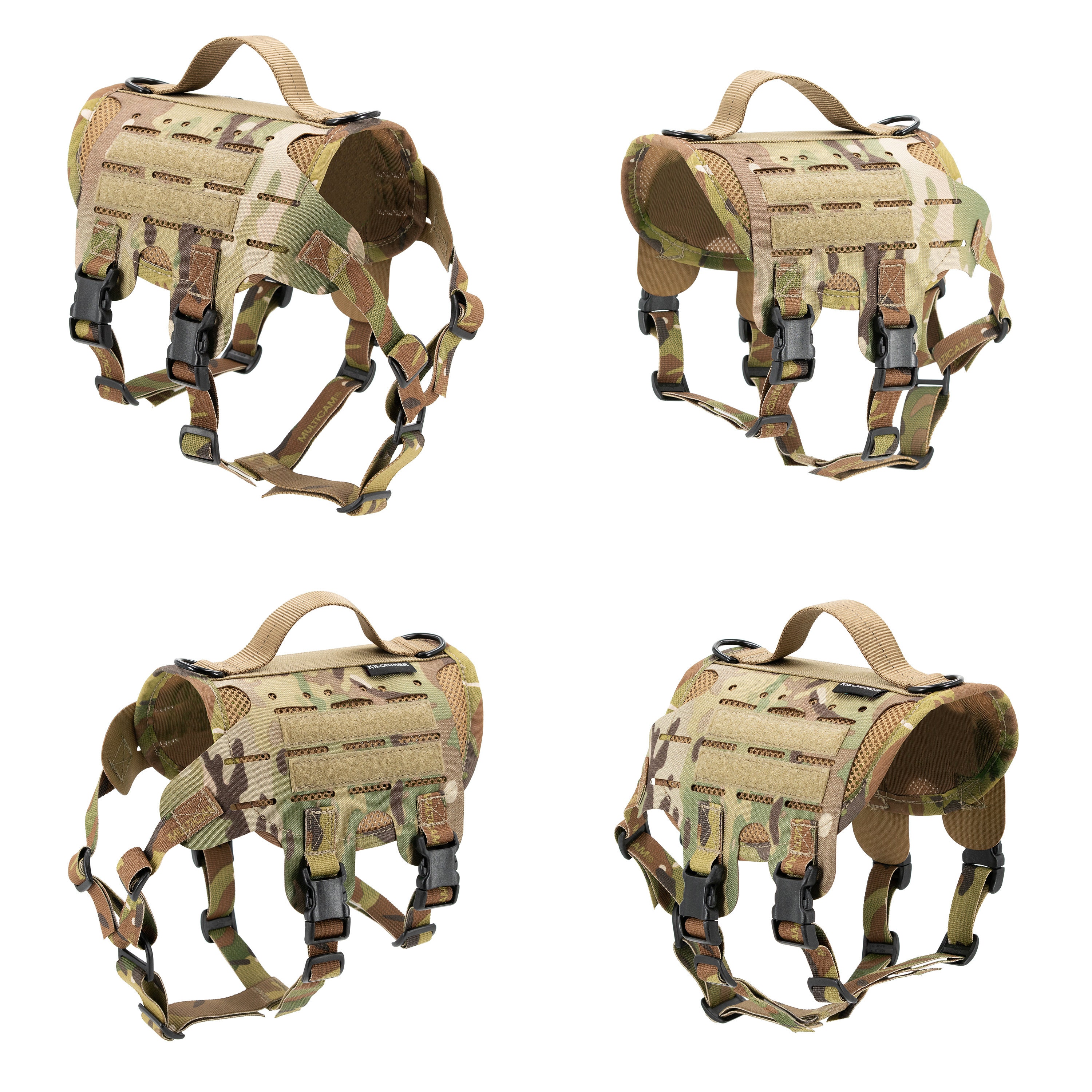 Kiloniner M4 Tactical MOLLE Dog & Cat Harness | Hiking and Kiloniner M4 Tactical MOLLE Dog & Cat Harness | Hiking and