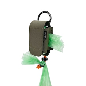 Kiloniner Premium MP4 Poop Pet Waste Bag Dispenser | MOLLE Compatible Pouch | US Made | Poop bag carrier & holder | Carabiner | Camo
