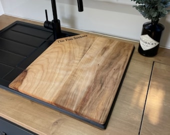 Caravan Sink Cover/Cheeseboard/Pizza Board - custom made from solid Camphor Laurel timber.