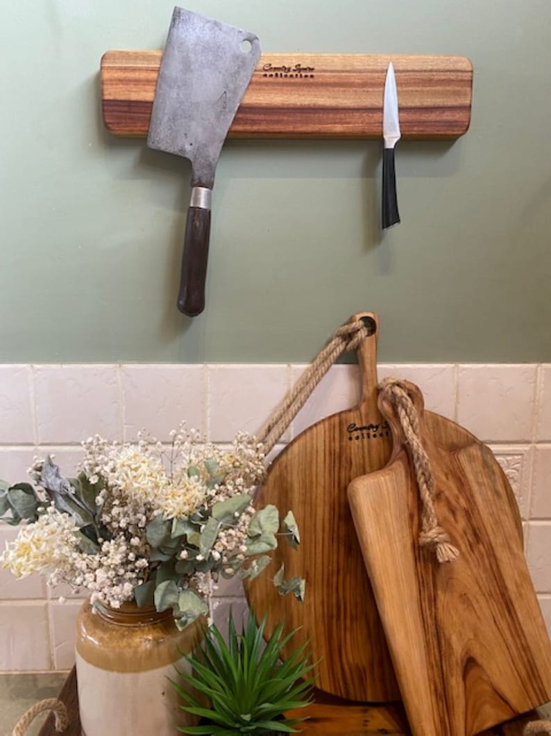 Wooden Wall Mounted Knife Board Etsy