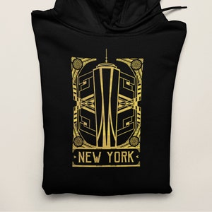 Bluza z kapturem New York, Design Art Deco, Wielkie Jabłko