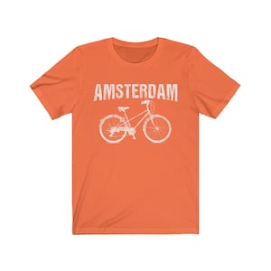 Amsterdam t-shirt, Netherlands tee, Mens city shirt, bike culture, Woman&#39;s city tee