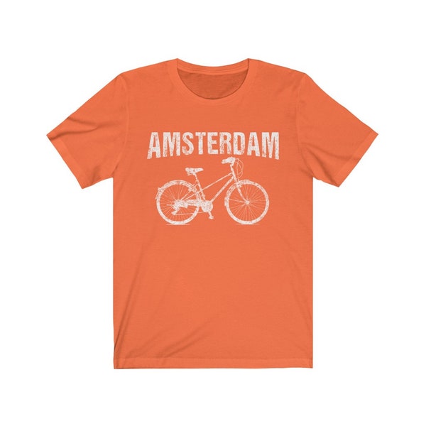 Amsterdam t-shirt, Netherlands tee, Mens city shirt, bike culture, Woman's city tee