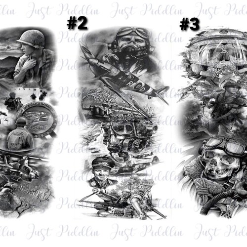 Military Waterslide Decals by Justpiddlintexas Etsy