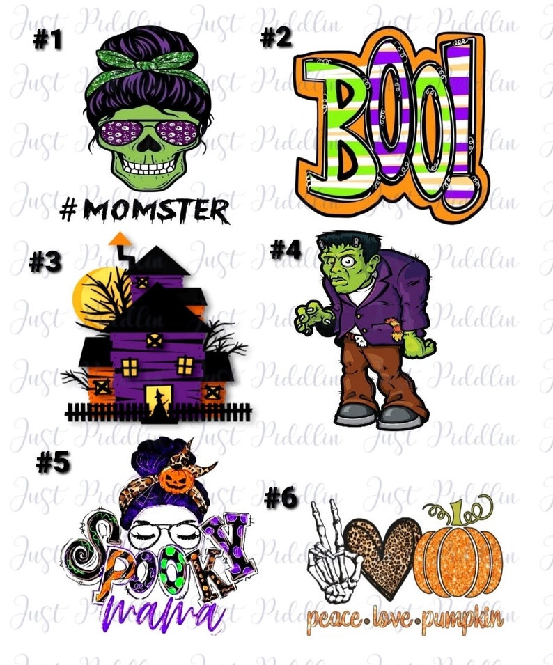 Halloween Waterslide Decals Etsy
