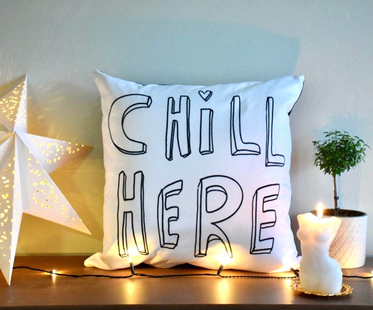 chill here pillow
