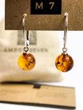 Sphere Earrings | Baltic Amber & 925 Sterling Silver | Drop Earrings For Women | Crystal Sphere Earrings | Amber Jewelry, Bernstein Ohrringe product logo