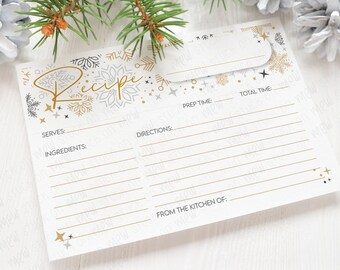 Christmas Recipe Card Printable PDF - Etsy