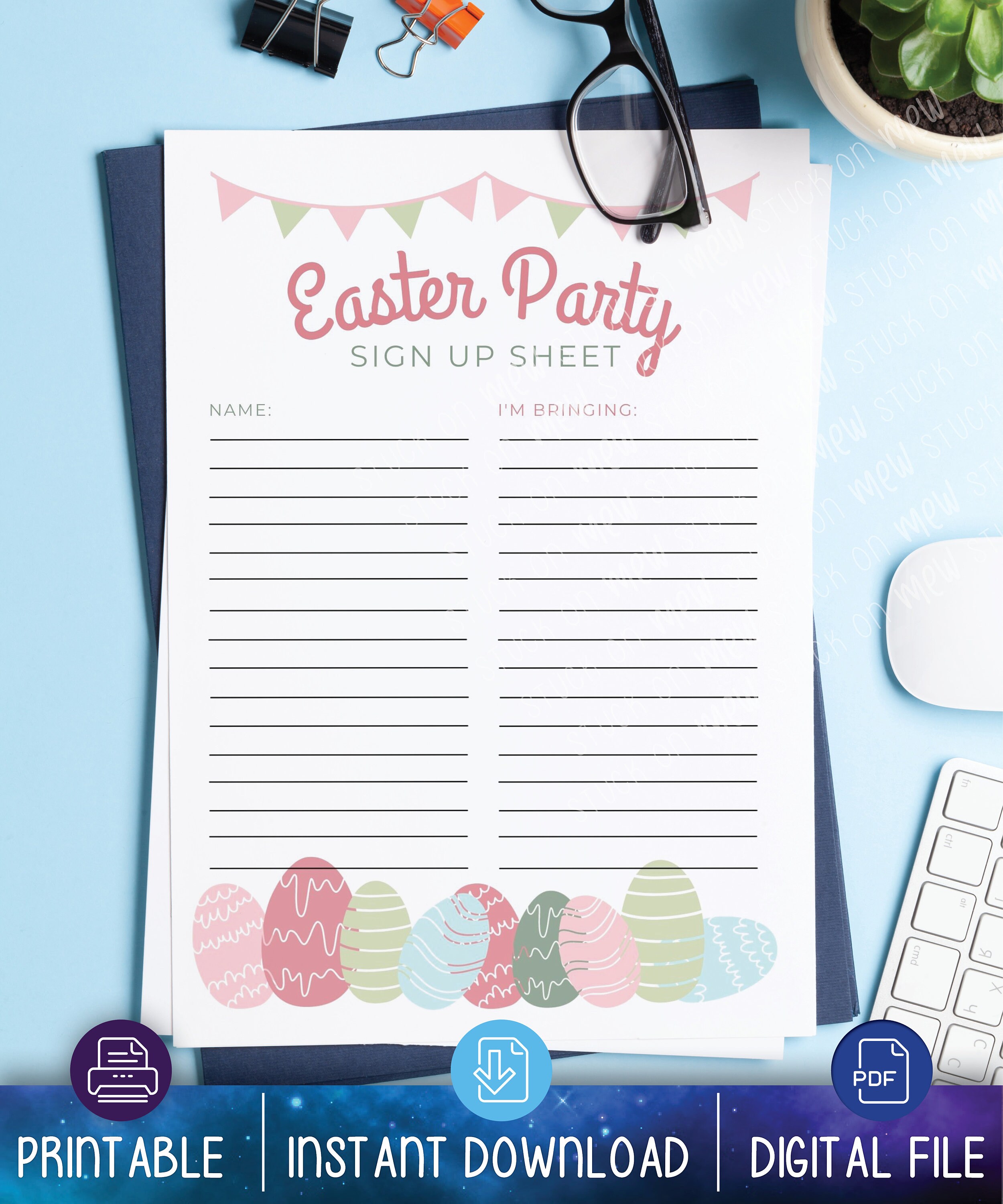 Printable Easter Party Sign up - Il Fullxfull.4738104020 Tfp6