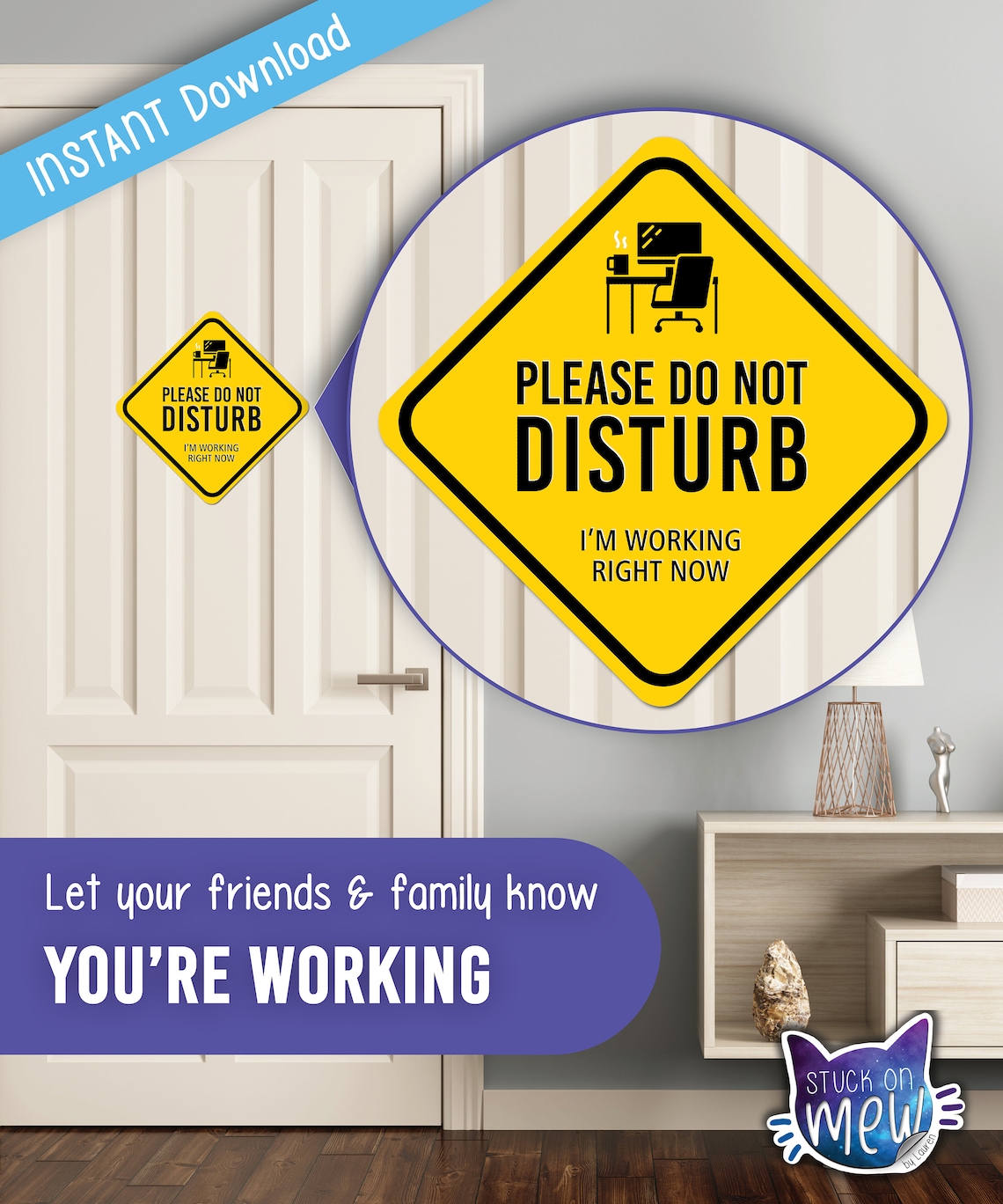 Please Do Not Disturb I'm Working Right Now Sign, Do Not Enter Caution ...