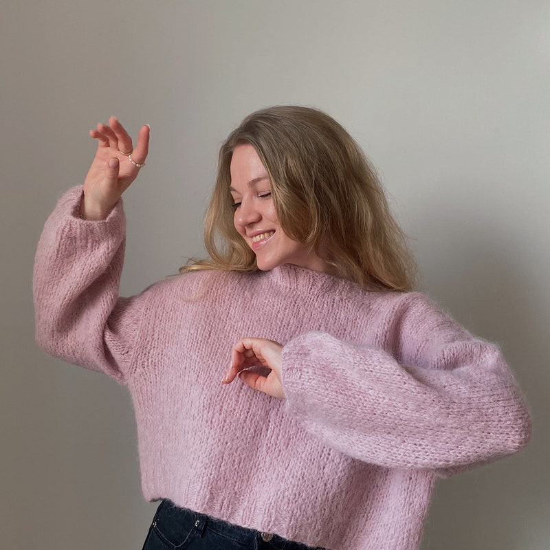 Knit Cropped Sweater Etsy