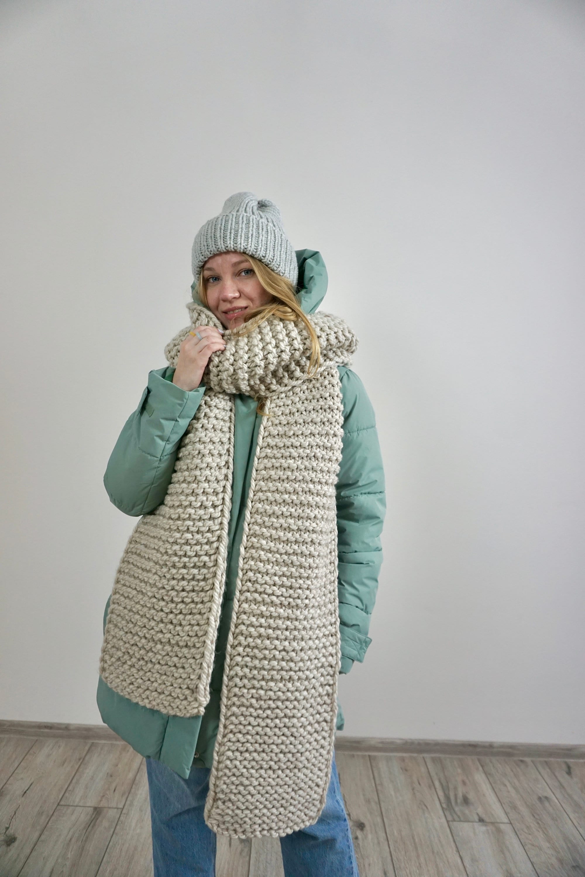 Extra Long Scarf, Super Long Knit Scarf, Oversized Scarf for Women ...