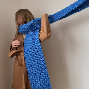 Extra Long Scarf, Luxurious Oversized Chunky Knit Scarf, Neck Warmer ...