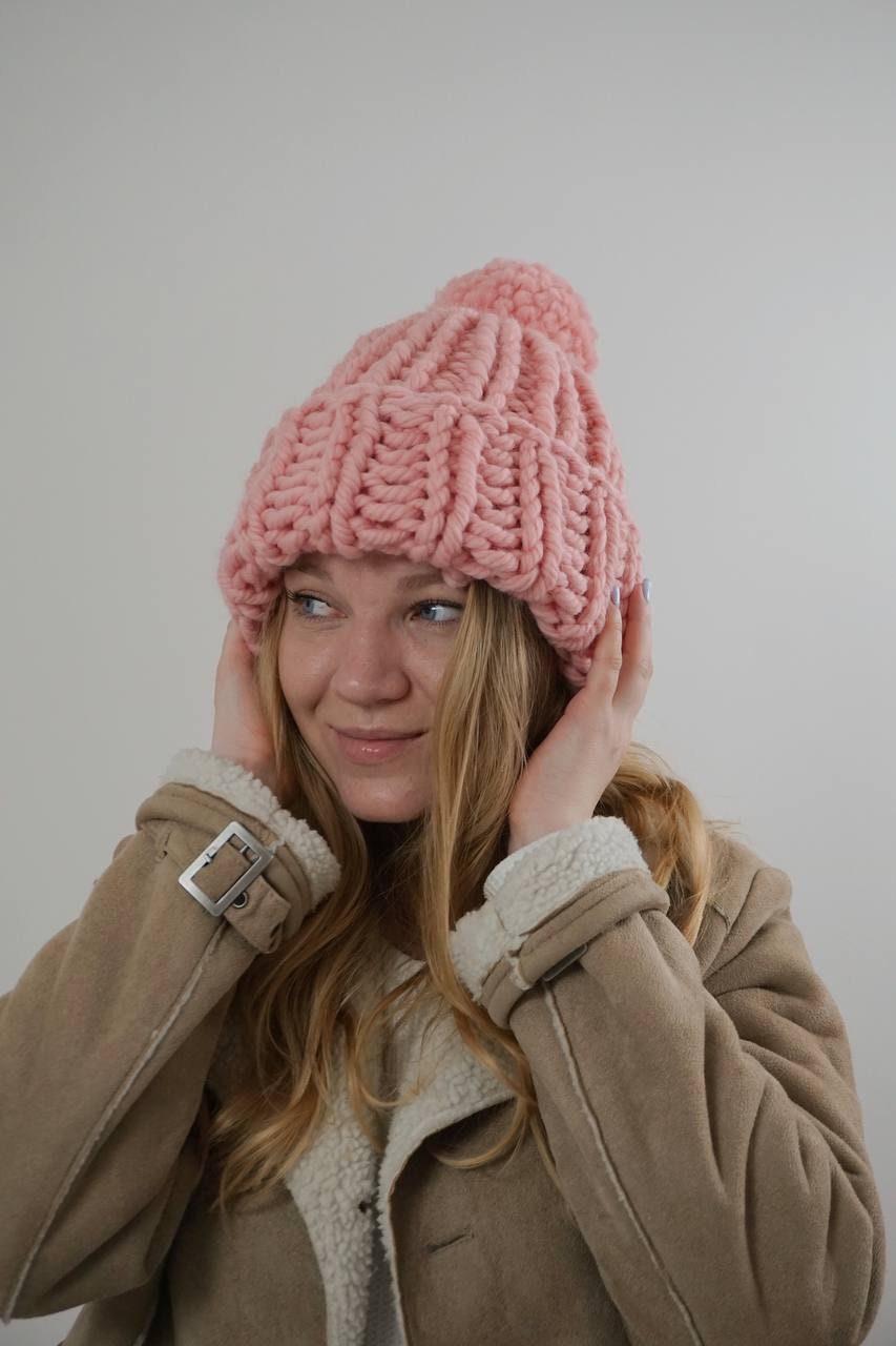 Chunky Knit Hat, Trendy Oversized Knit Beanie, Giant  display picture 1