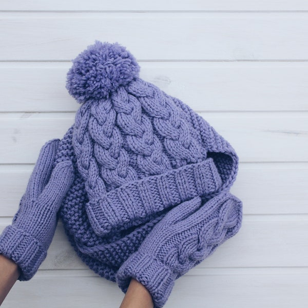 Scarf Mitten Set - Etsy