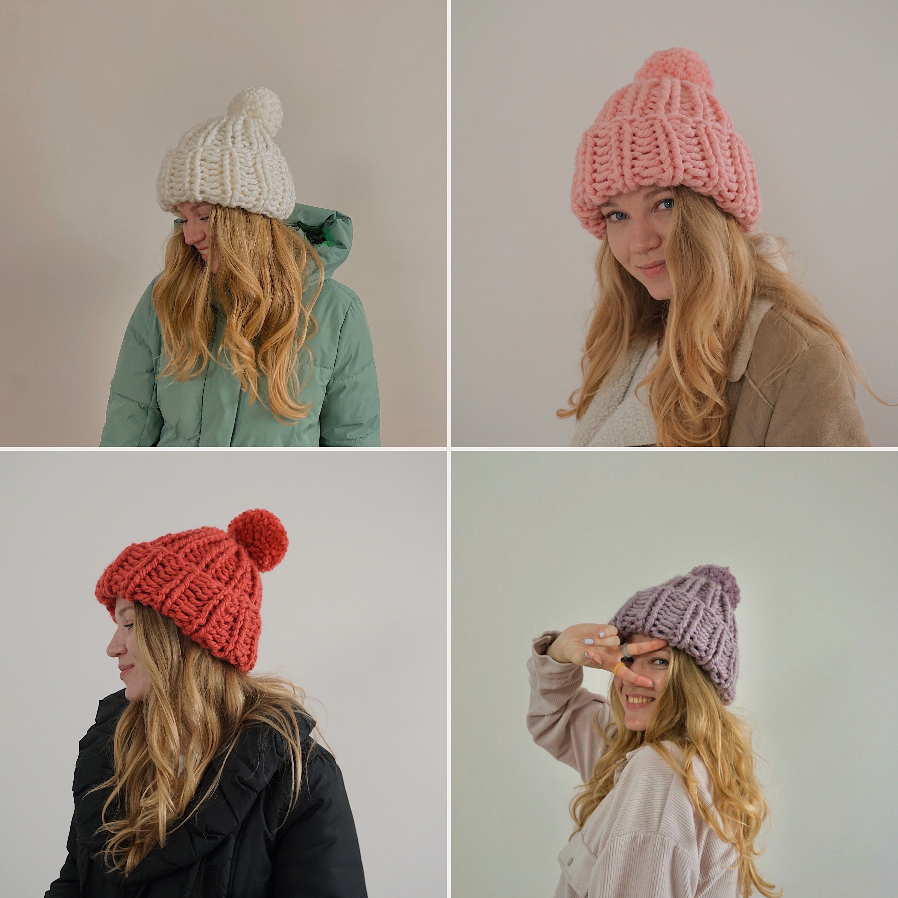 Super chunky knit hat, Helsinki hat, Giant knitting, Oversized winter hat Super Chunky Knit Hat, Helsinki Hat, Giant Knitting  main image 2