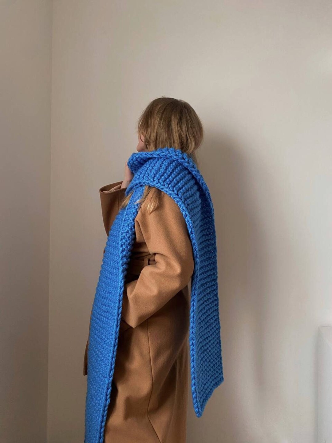 Extra Long Scarf, Luxurious Oversized Chunky Knit Scarf, Neck Warmer ...
