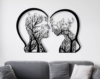 Tree Metal Wall Art, Tree Human Wall Decor, Tree Of Life Wall Art, Metal Wall Hangings, Modern Wall Decor, Metal Home Decor,