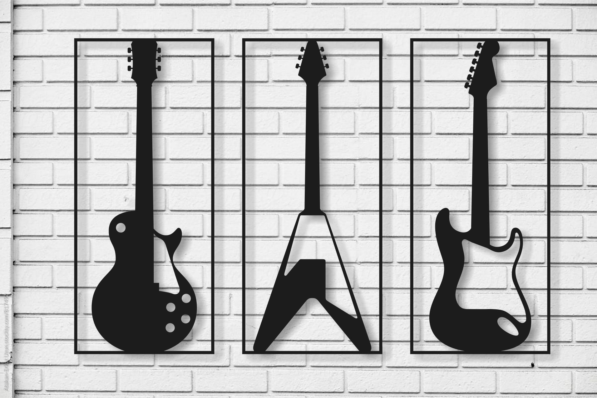 Music Metal Decor Guitar Wall Decor Metal Guitar Wall Art Etsy