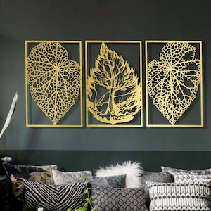 Leaf Metal Wall Art, Leaves Wall Decor, Tropikal Leaf Wall Art, Metal Leaf Decor, Living Room Wall Decor, Large Wall Art. Leaves Home Decor