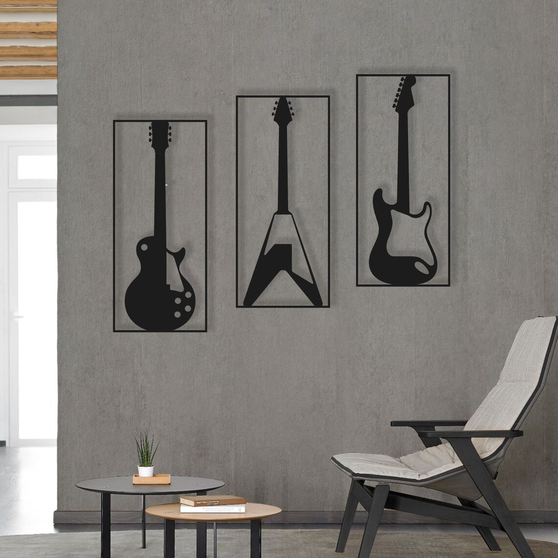 Guitar Metal Wall Art Metal Music Wall Decor Music Wall Art Etsy