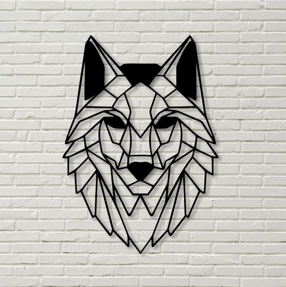 Geometric Wolf Wall Art Metal Wolf Wall Decor Wolf Wall - Etsy Canada