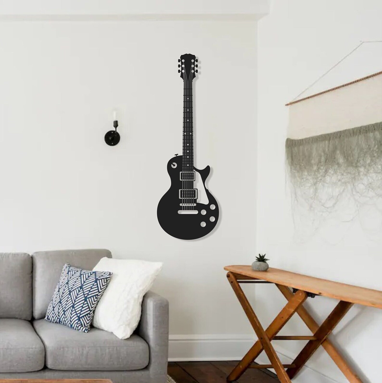 Guitar Metal Wall Art Metal Guitar Decor Metal Wall Art Etsy
