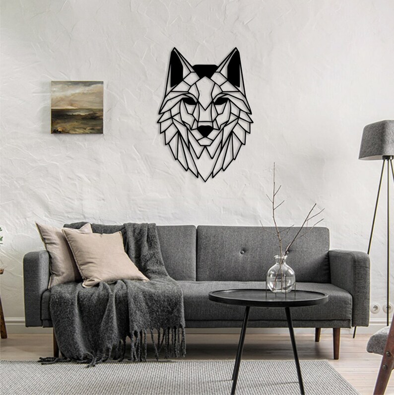 Wolf Metal Wall Art Wolf Head Metal Wall Decor Housewarming Etsy