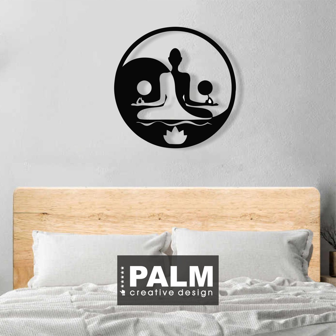 Yoga Metal Wall Art Metal Yoga Wall Decor Yoga Wall Etsy