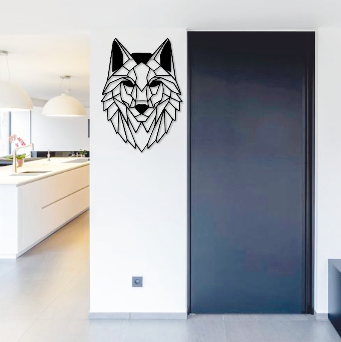 Wolf Metal Wall Art Wolf Head Metal Wall Decor Housewarming Etsy