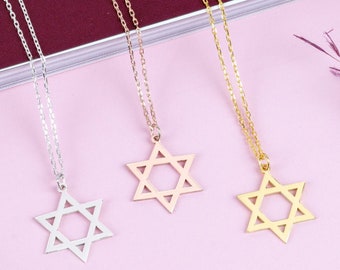 Star Of David Necklace, Jewish Star Necklace, Magen David Necklace, Silver Star Necklace, Mother Gift Jewelry, Mother's Day Gift