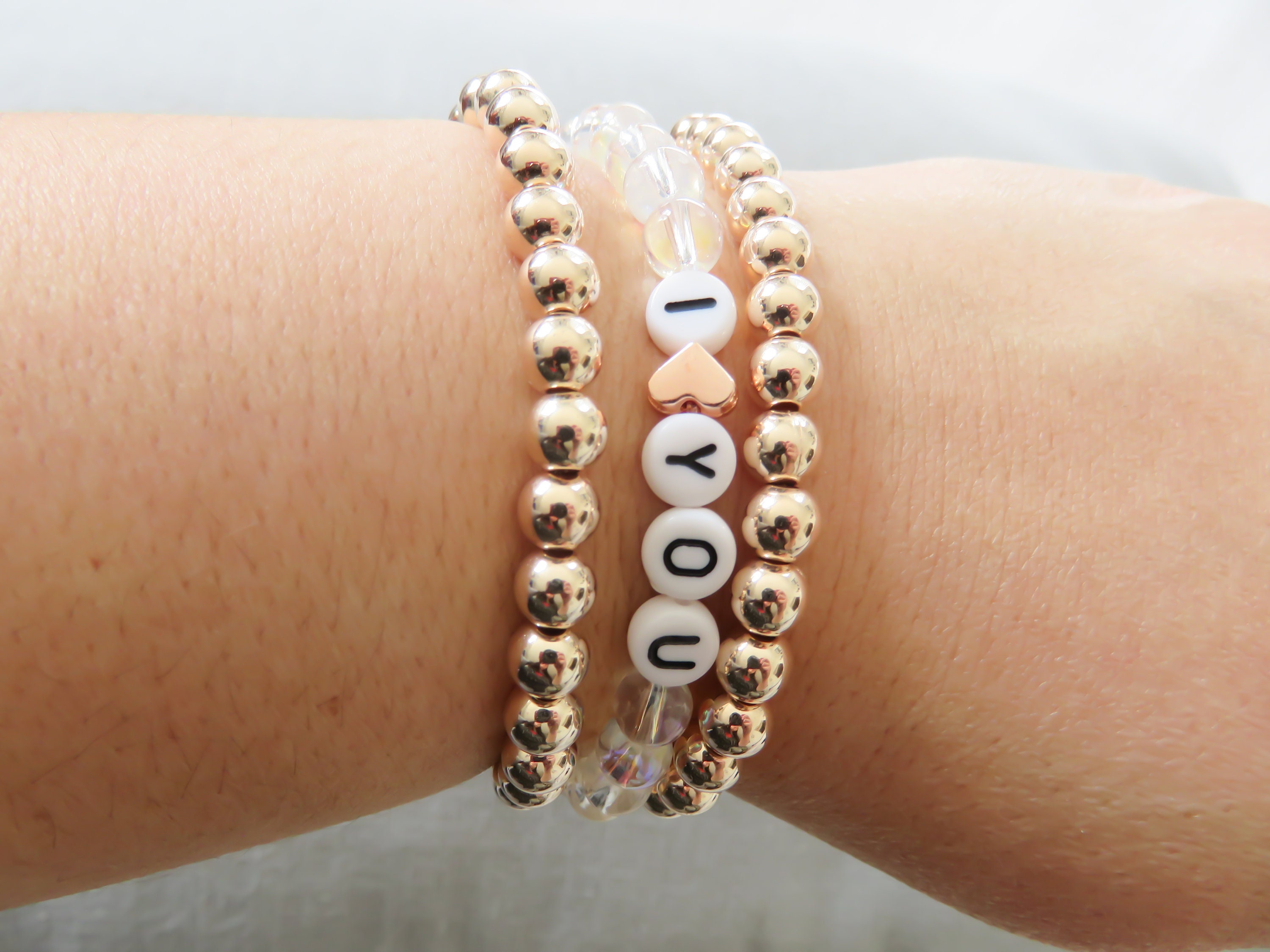 I Love You Bracelets / Valentine's Day Bracelets Etsy