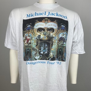 MICHAEL JACKSON 1992 T-Shirt Vintage / Dangerous Tour / King Of Pop / Concert Tee / World Tour