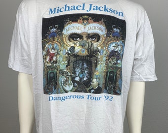 Vintage 90s Michael Jackson Dangerous World Tour 1992 in Japan T