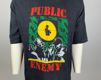 Vintage 90s Public Enemy Graphic Tee - Etsy