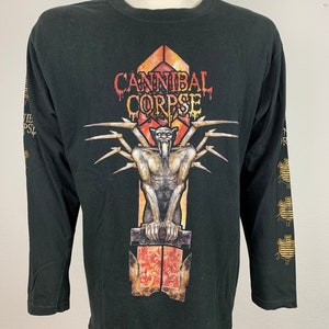 Camiseta CANNIBAL CORPSE dos anos 90 / Camisa de manga comprida