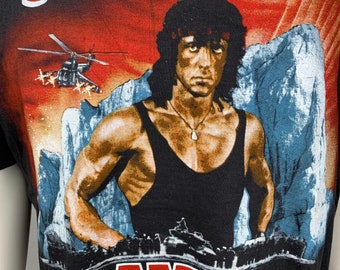 新品 80年代 ビンテージ 映画 ランボーⅢ シルベスター・スタローン 生地 新品 ランボー DVD 3部作セット シルベスター・スタローン