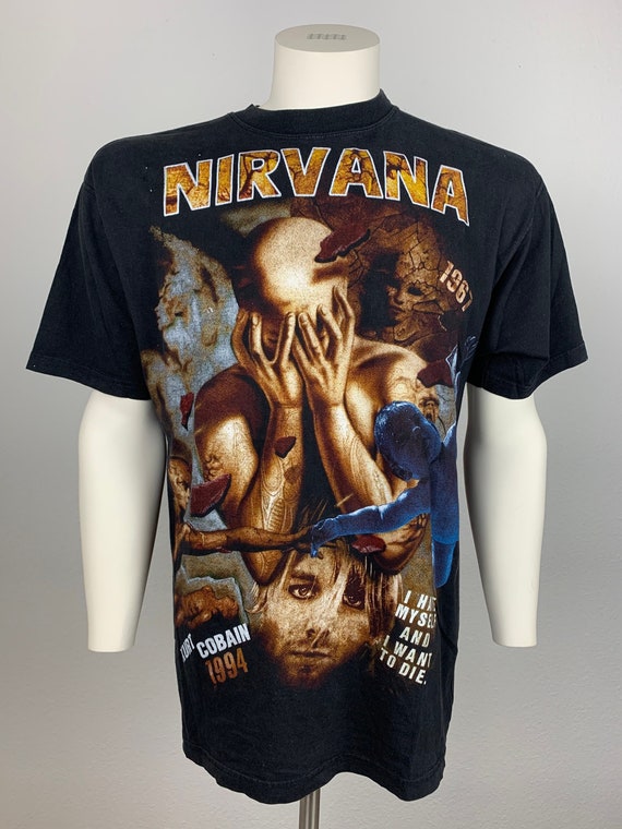  Cobain Tシャツ 　nirvāṇa 90s NIRVANA 90's T-shirt Vintage / Kurt Cobain / Rock Band - Etsy