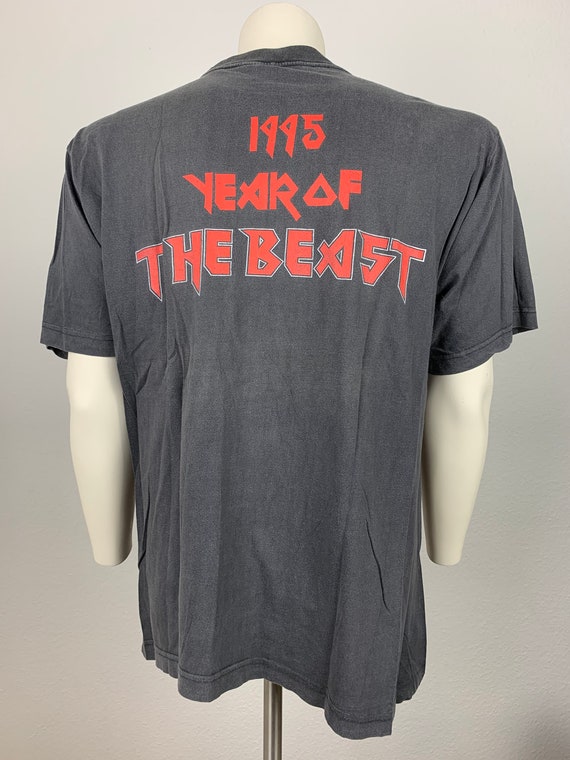 IRON MAIDEN 90's T-shirt Vintage / 1995 Year of the Beast - Etsy