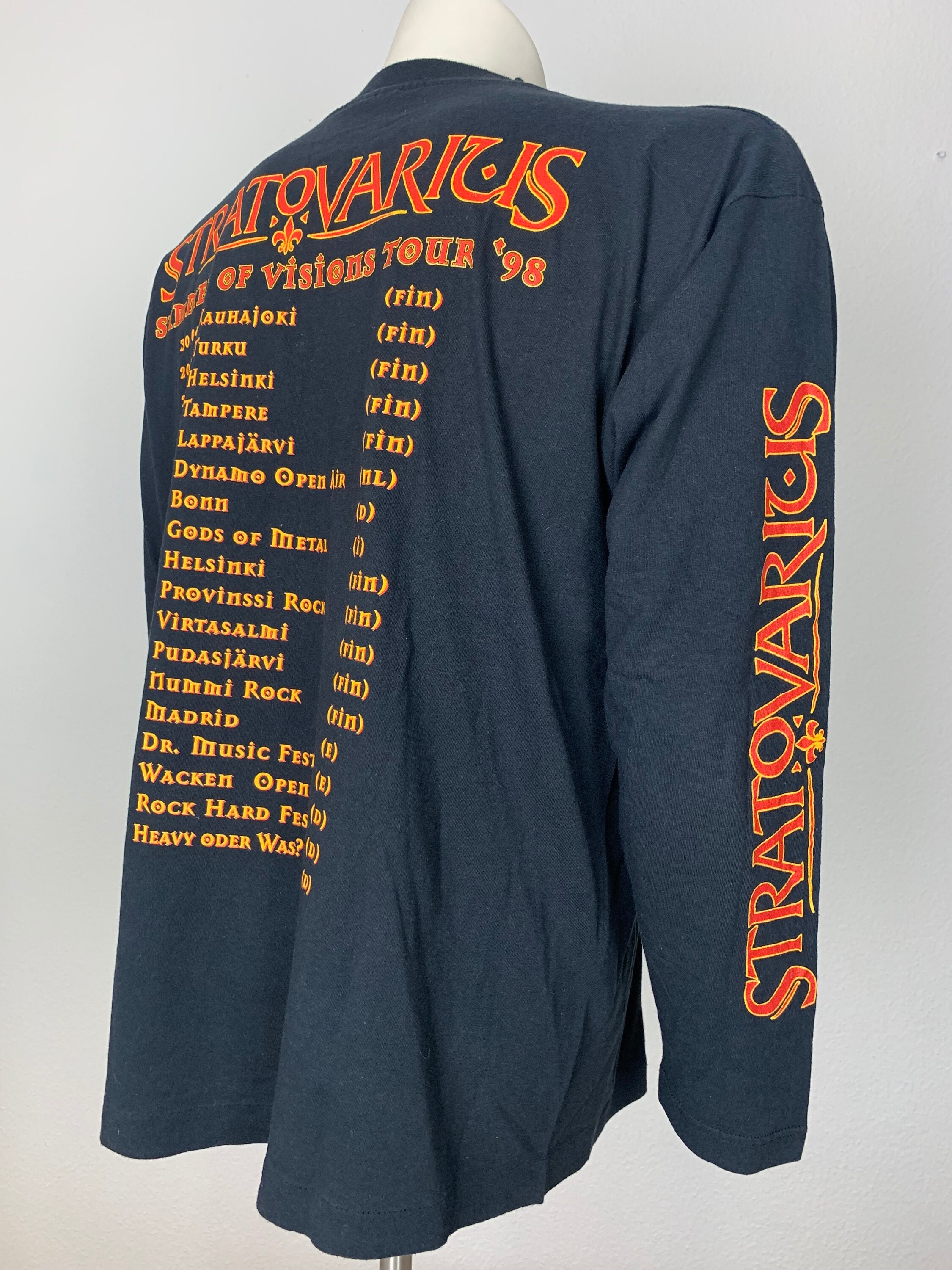 stratovarius バンドtシャツ　古着　mサイズ STRATOVARIUS 1998 T-shirt Vintage / Summer of Visions Tour
