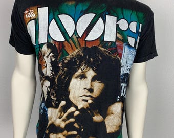 Camiseta vintage de THE DOORS de los 90 / Jim Morrison / Bandera estadounidense