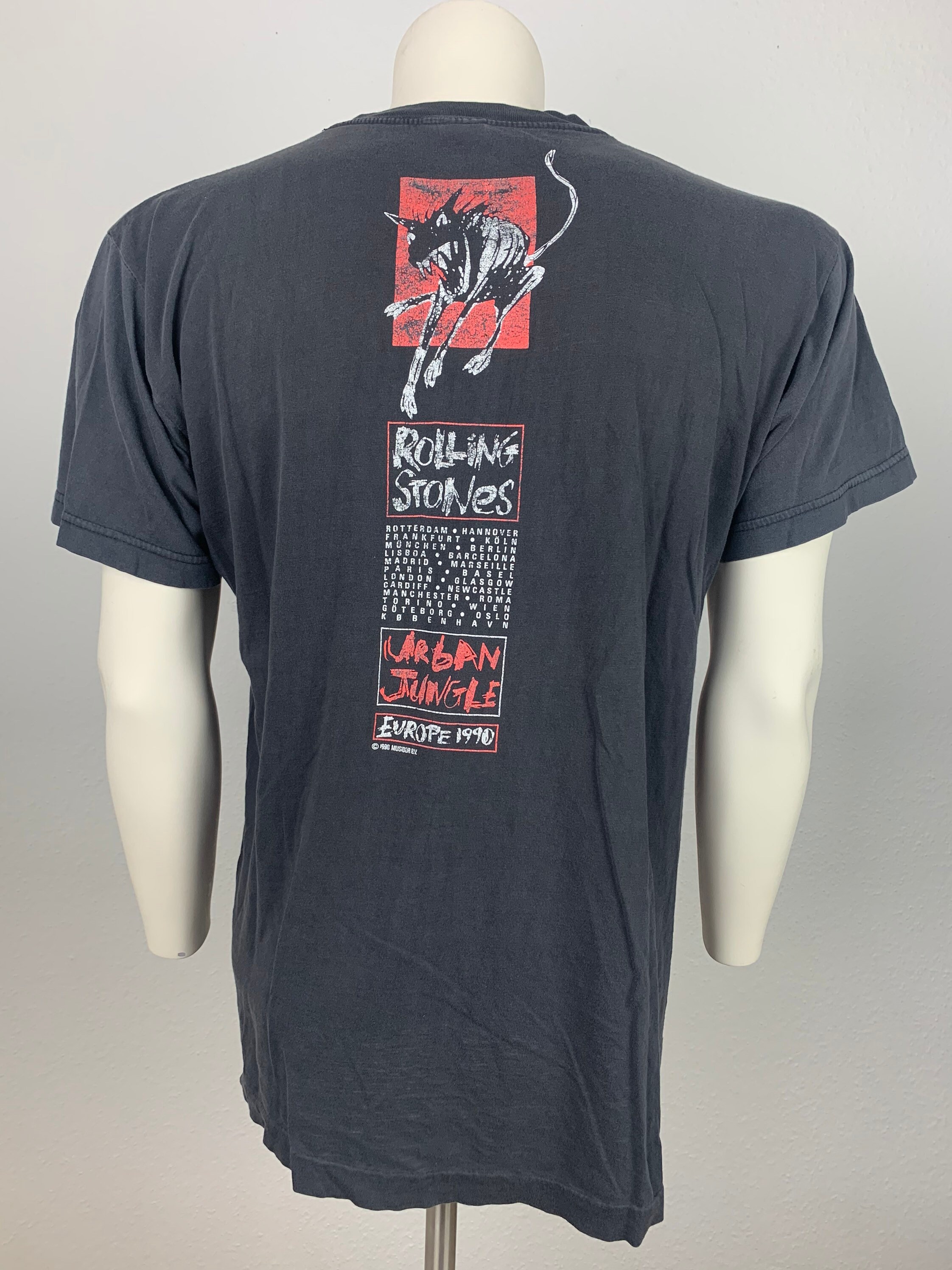 ROLLING STONES 1990 T-shirt Vintage / Urban Jungle / Europe Tour