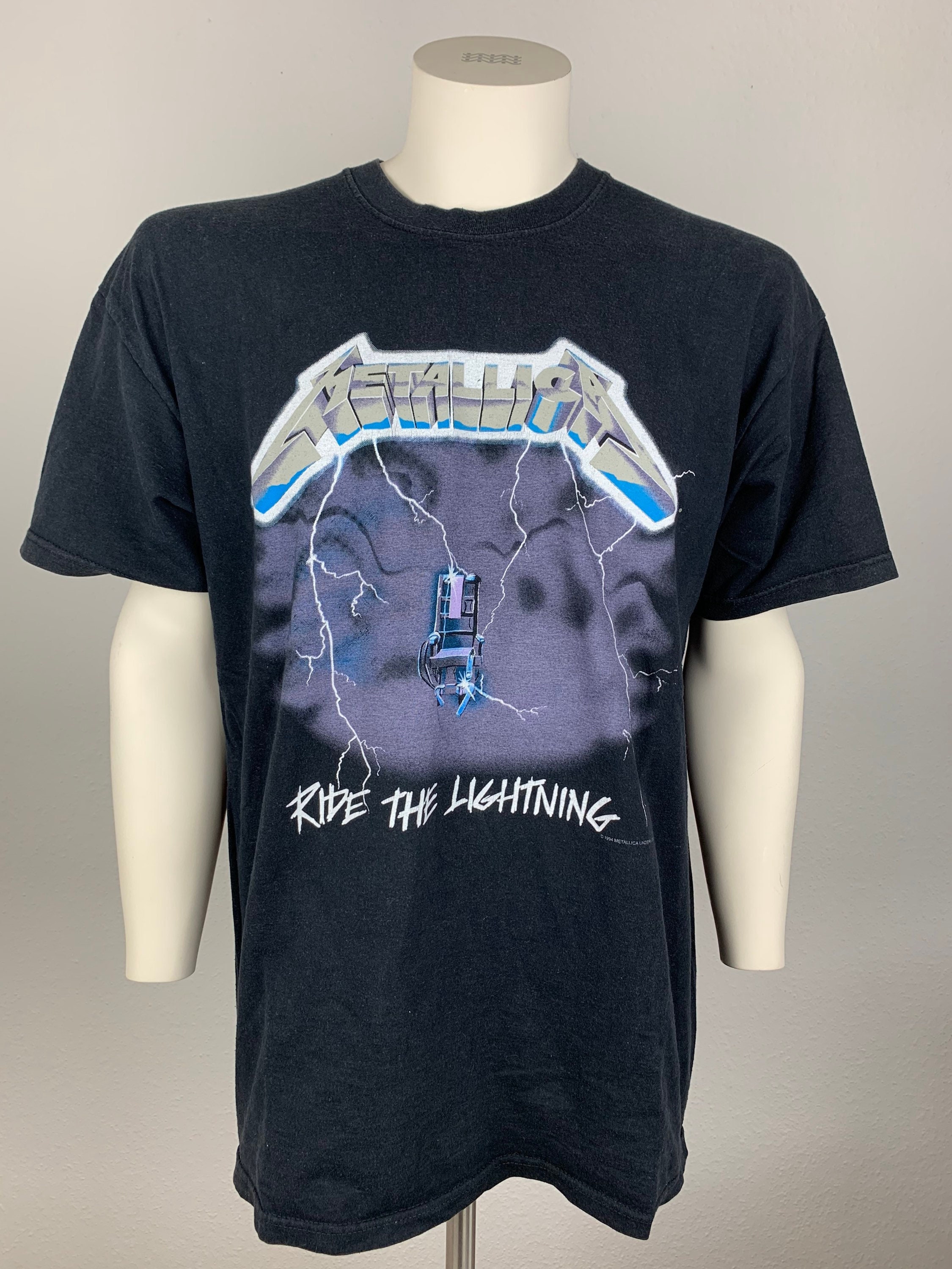 Vintage metallica ride the lightning shirt sales