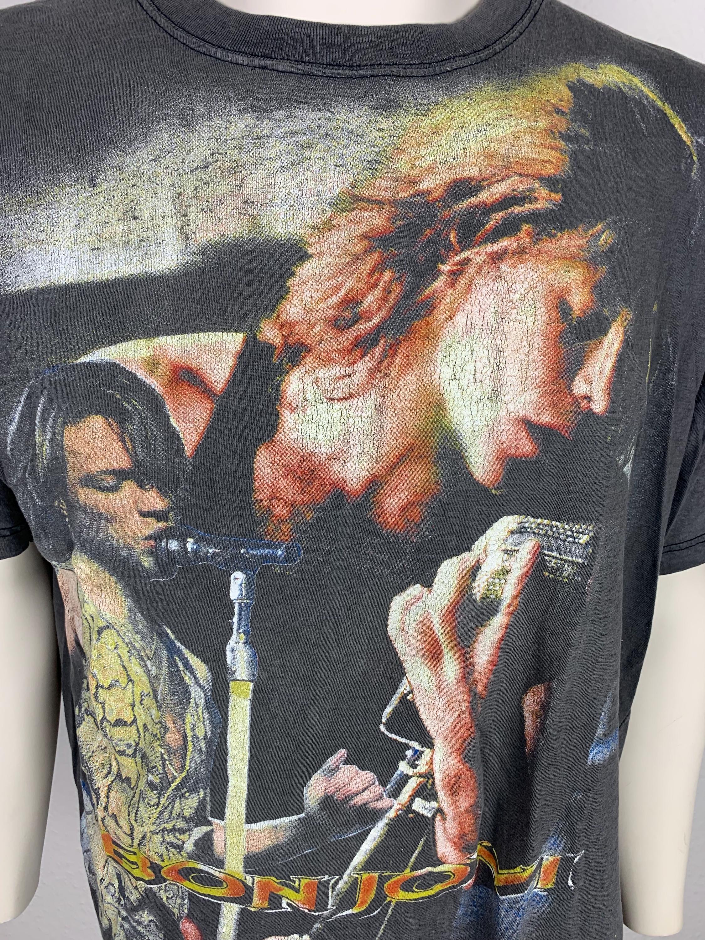 90s BON JOVITシャツ BON JOVI 90's T-shirt Vintage / Cross Road - Etsy