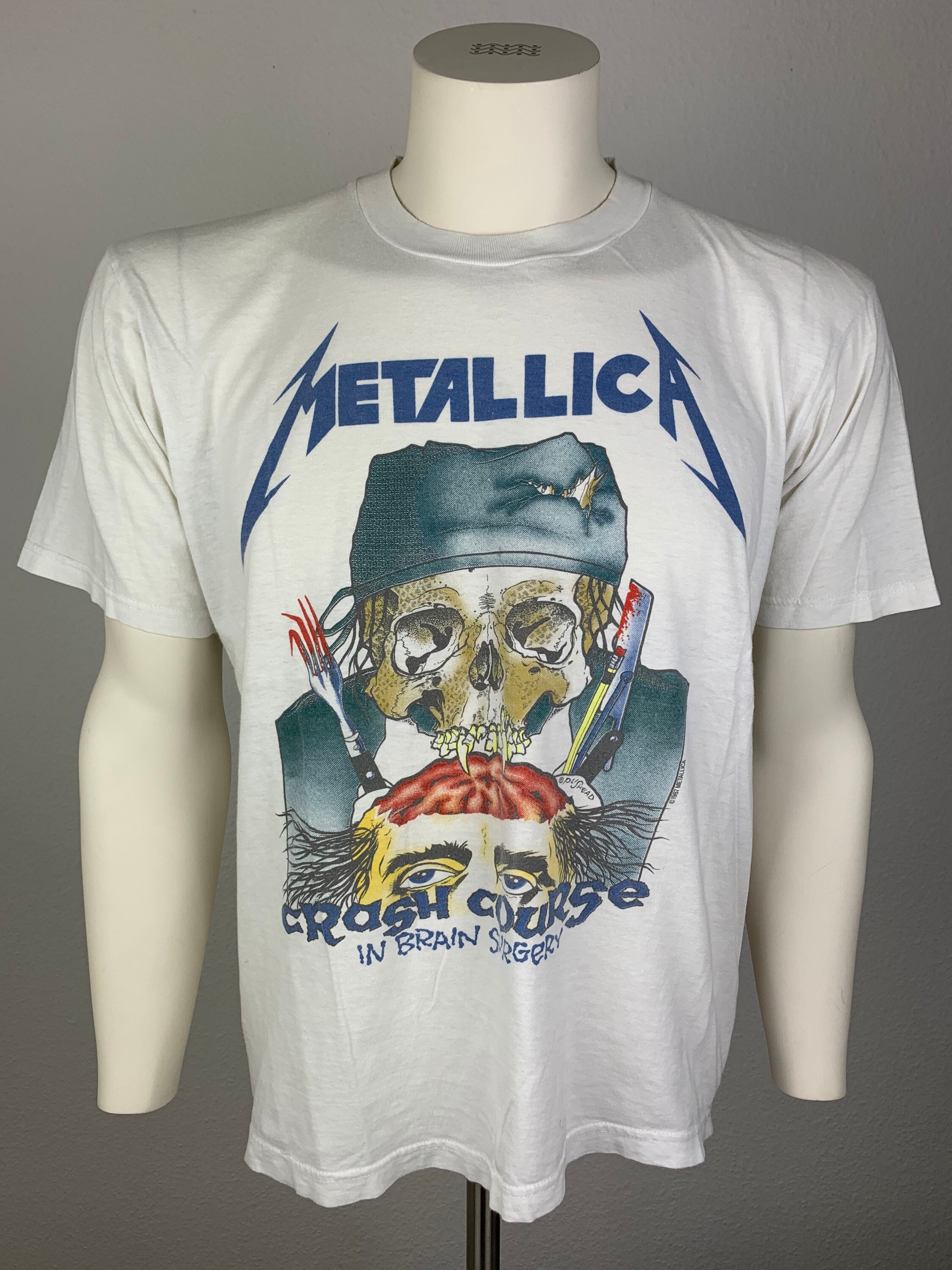 METALLICA 1987 T-shirt Vintage / Crash Course in Brain Surgery - Etsy